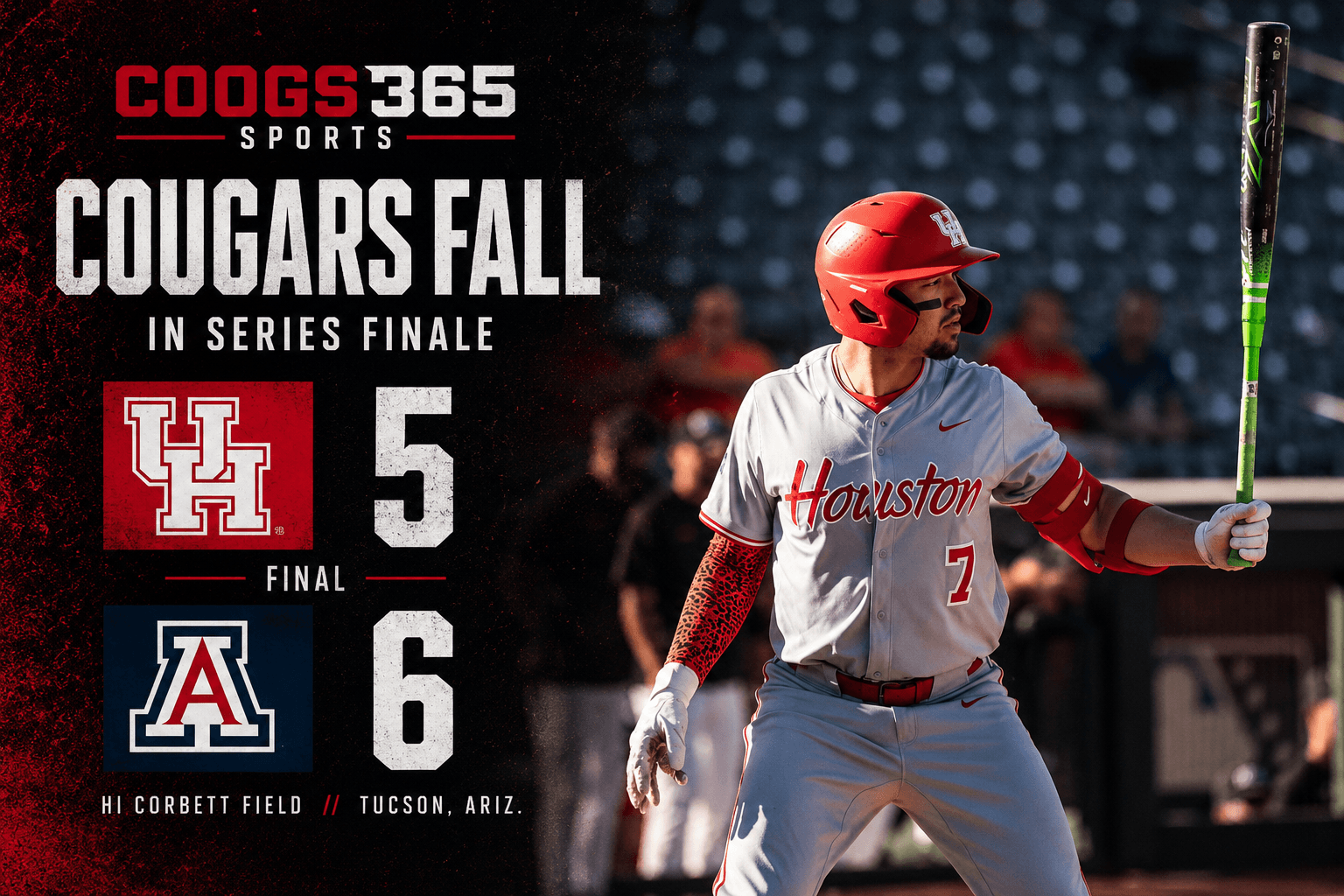 Houston falls to Arizona in Series Finale